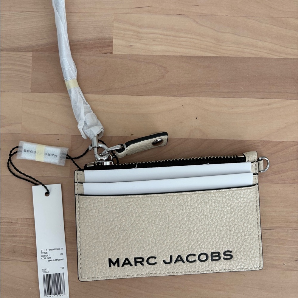 Marc Jacobs Beige Card Holder with Strap